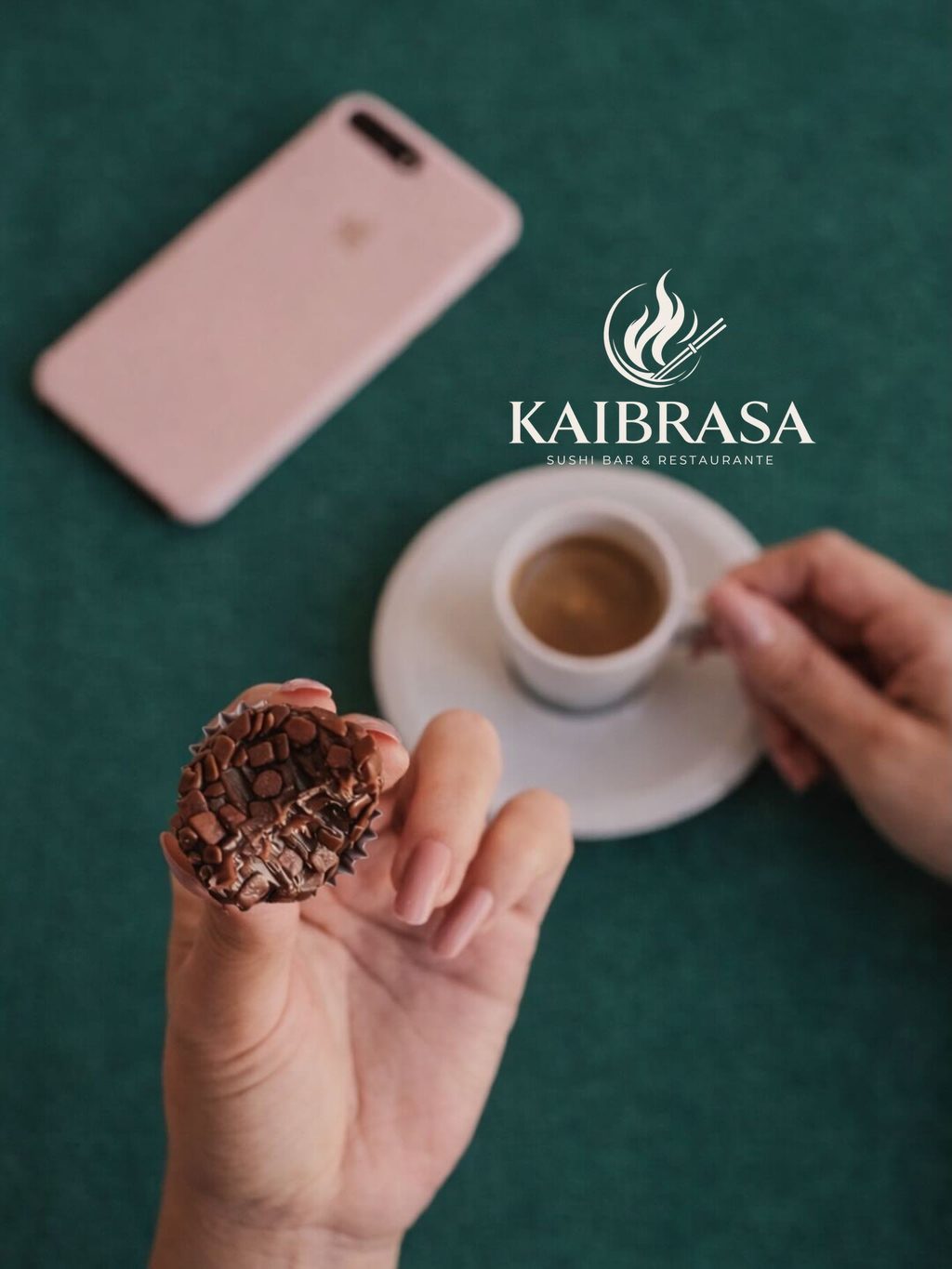 Café com brigadeiro no KAIBRASA